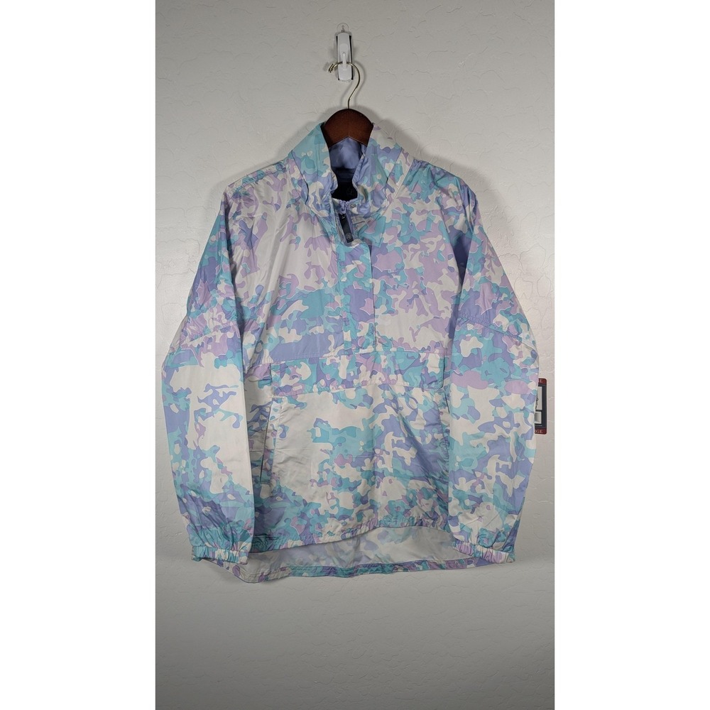 Lauren James Jacket Womens XL Multicolor Camo Hooded Anorak Water Resistant